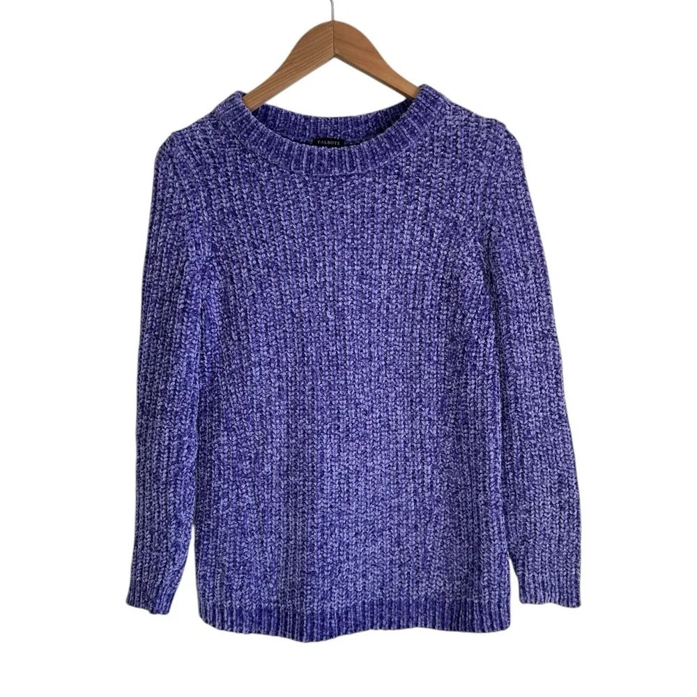 Talbots Women's Heathered Purple Sweater - Picture 1 of 4